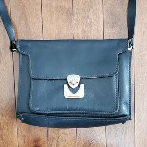 F.X. LASALLE Black Leather Bag